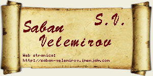 Šaban Velemirov vizit kartica